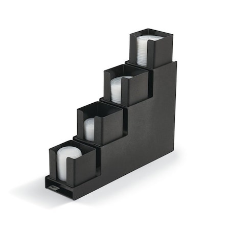 Vollrath Co Vollrath Acry Fab, Vertical Step Design Lid Holders, Vl-4, 4 Column, Countertop VL-4